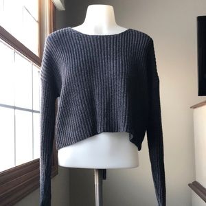 Tie Back Cropped Sweater